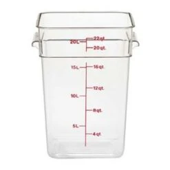 Food Storage 20.8L Sq. Clear P/Carb CAMBRO