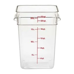 Food Storage 20.8L Sq. Clear P/Carb CAMBRO 1 Food Storage 20.8L Sq. Clear P/Carb CAMBRO