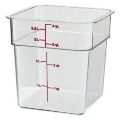 Food Storage 3.8L Sq. Clear P/Carb CAMBRO