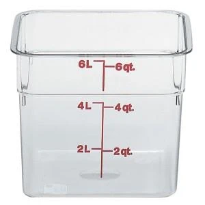 Food Storage 5.7L Sq. Clear P/Carb CAMBRO 1 Food Storage 5.7L Sq. Clear P/Carb CAMBRO