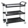 Utility Trolley 3Tier 130kg Black