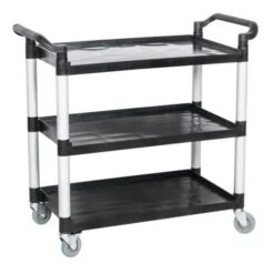 Utility Trolley 3Tier 130kg Black