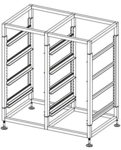 Glass Basket Stand – 8 Basket Double Tier Mantova