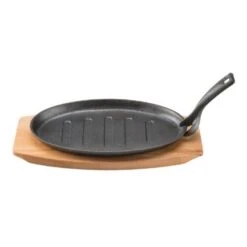 Oval Sizzle Plate 27 X 18cm With Maple Tray PYROLUX