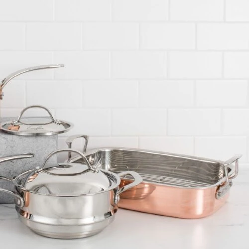 Roasting Pan With Rack Copper Chasseur Escoffier 35x26cm 2 Roasting Pan With Rack Copper Chasseur Escoffier 35x26cm - Image 2