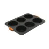 Muffin Pan Large 6 Cup Silicone 35.5×24.5cm Bakemaster