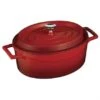 Casserole Oval 290x110mm 4.8Lt Cast Iron Red