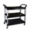 Trolley 3 Shelf Black/Alum 1060x480mm