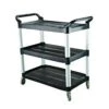 Trolley 3 Shelf Black ABS/Alum 1020x500mm