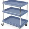 Utility Trolley 3 Tier 204Kg Deep Ledge Extra Wide METRO Blue