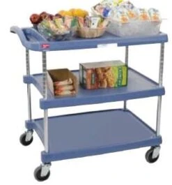 Utility Trolley 3Tier 270kg Blue Metro