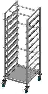SIMPLY STAINLESS Mobile Dishwasher Basket Trolley SS36.DWBT